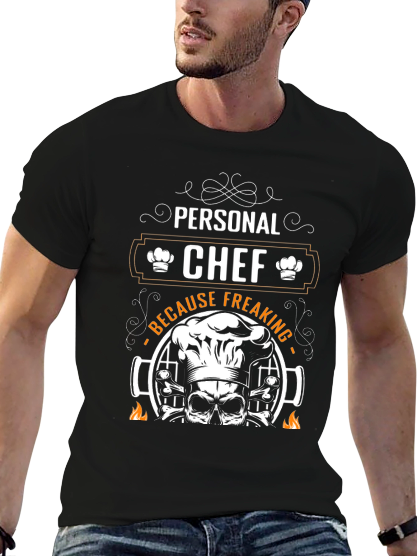 Personal Chef Grilling Skull T-Shirt