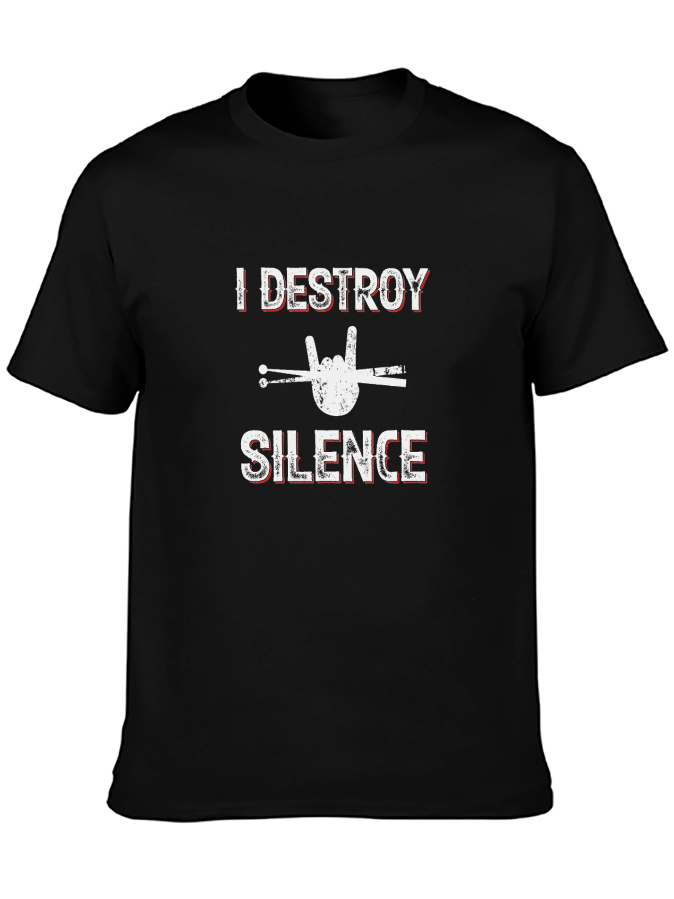 I Destroy Silence Drummer Graphic Tee