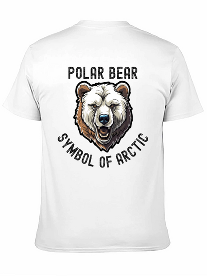 Polar Bear Arctic Symbol Graphic Tee - Black Cotton