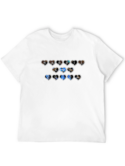 Heart Patterned Graphic Tee