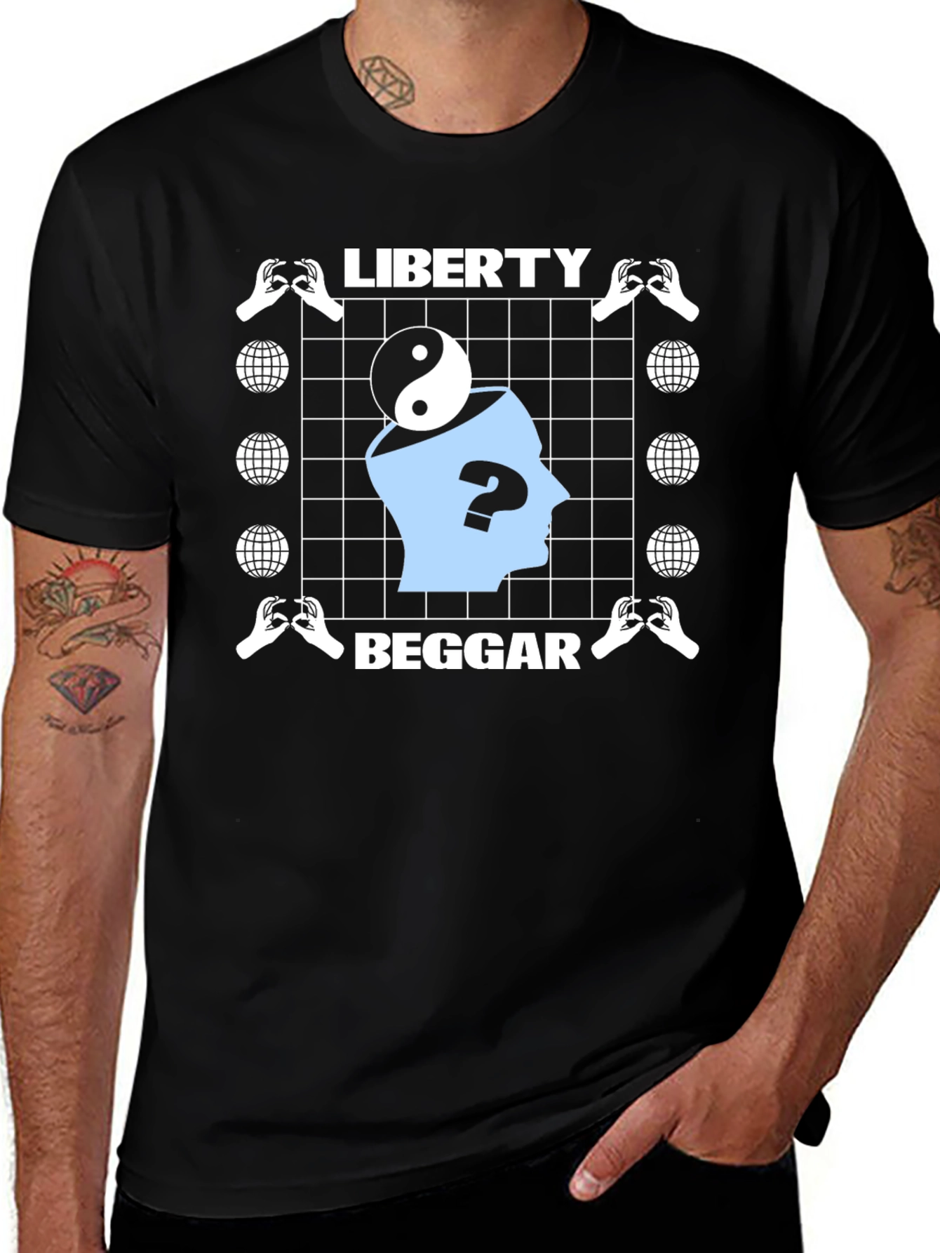 Liberty Beggar Graphic T-Shirt Unique Design