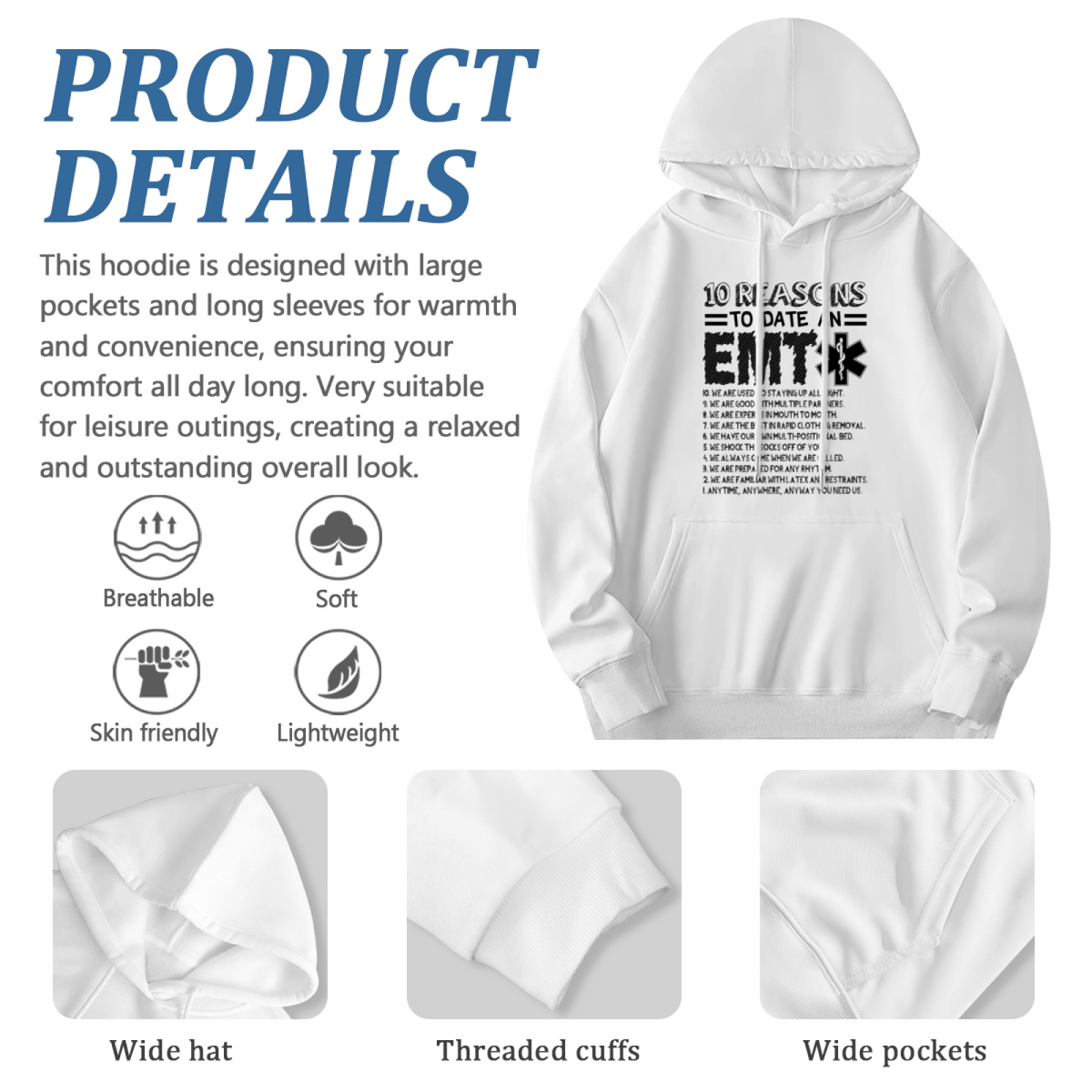 Funny Sarcastic Quote Graphic Hoodie