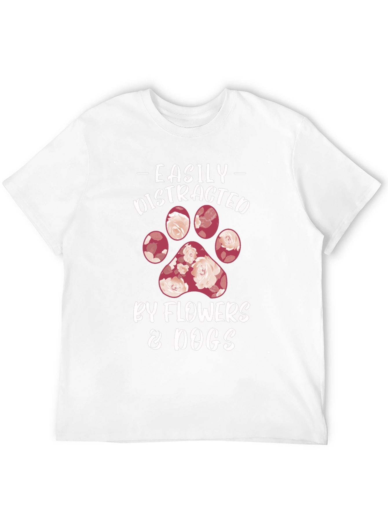 Easily Distracted by Flowers & Dogs T-Shirt