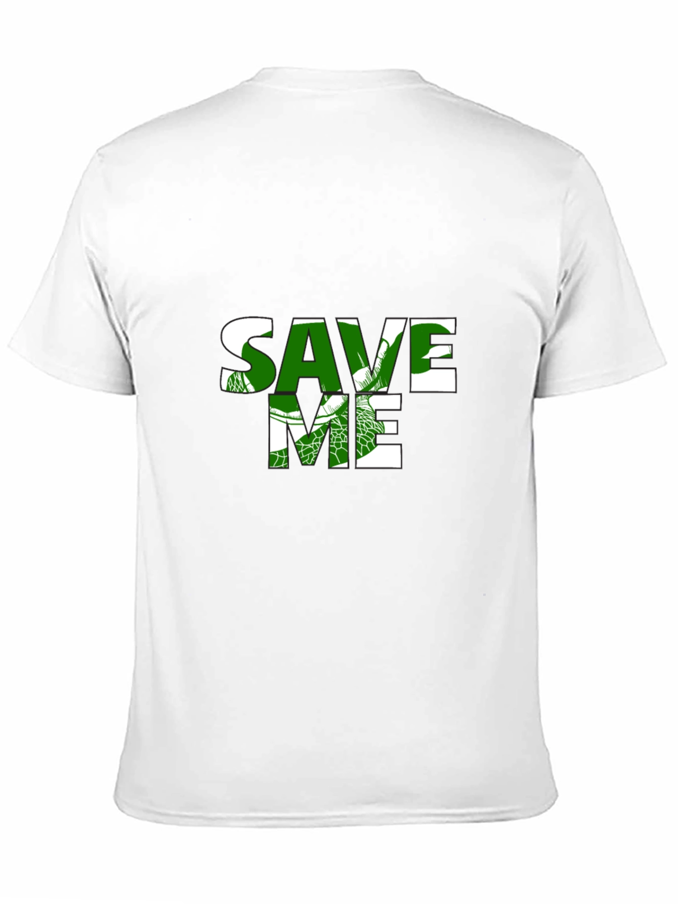 Save Me Sea Turtle T-Shirt - Black