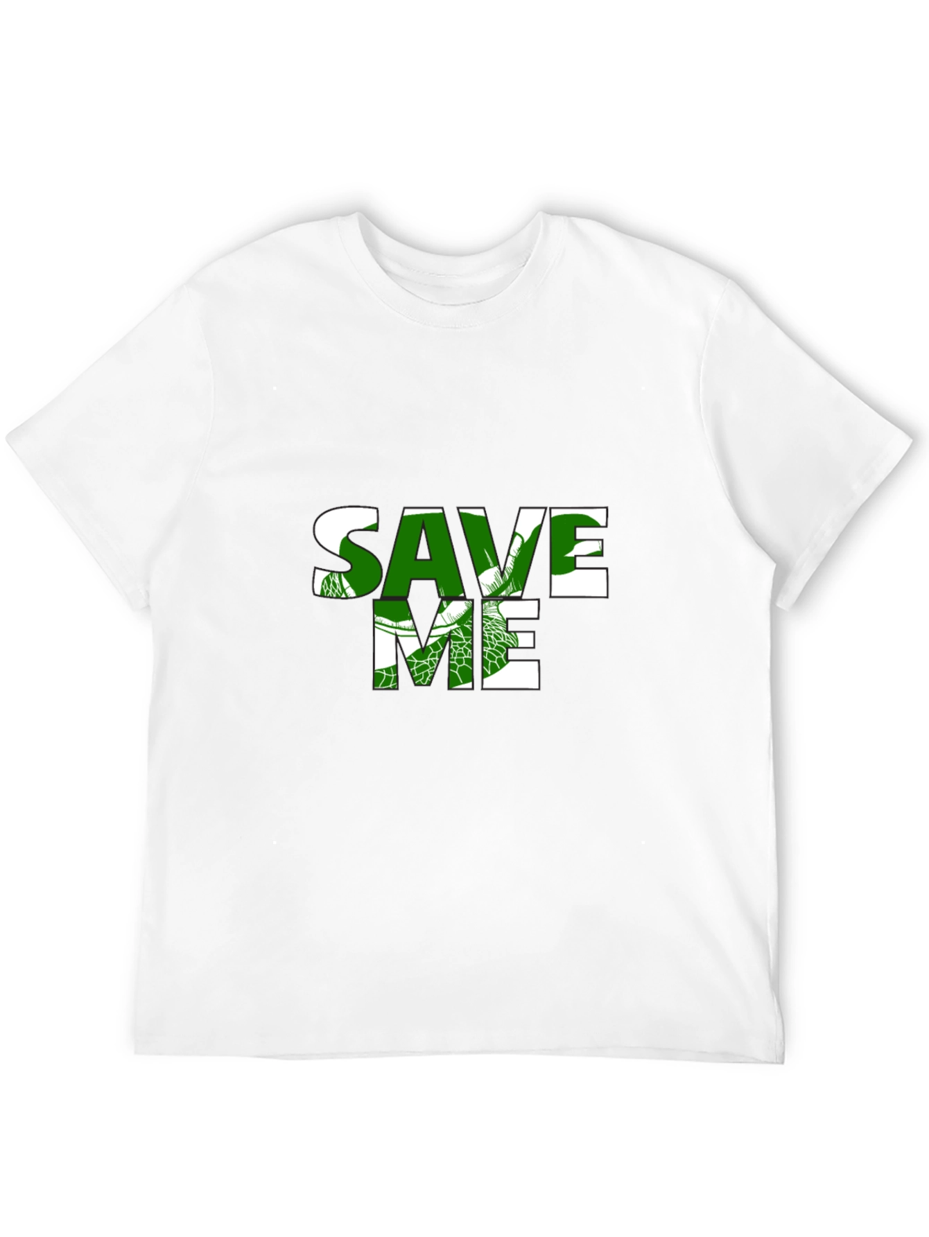 Save Me Sea Turtle T-Shirt - Black