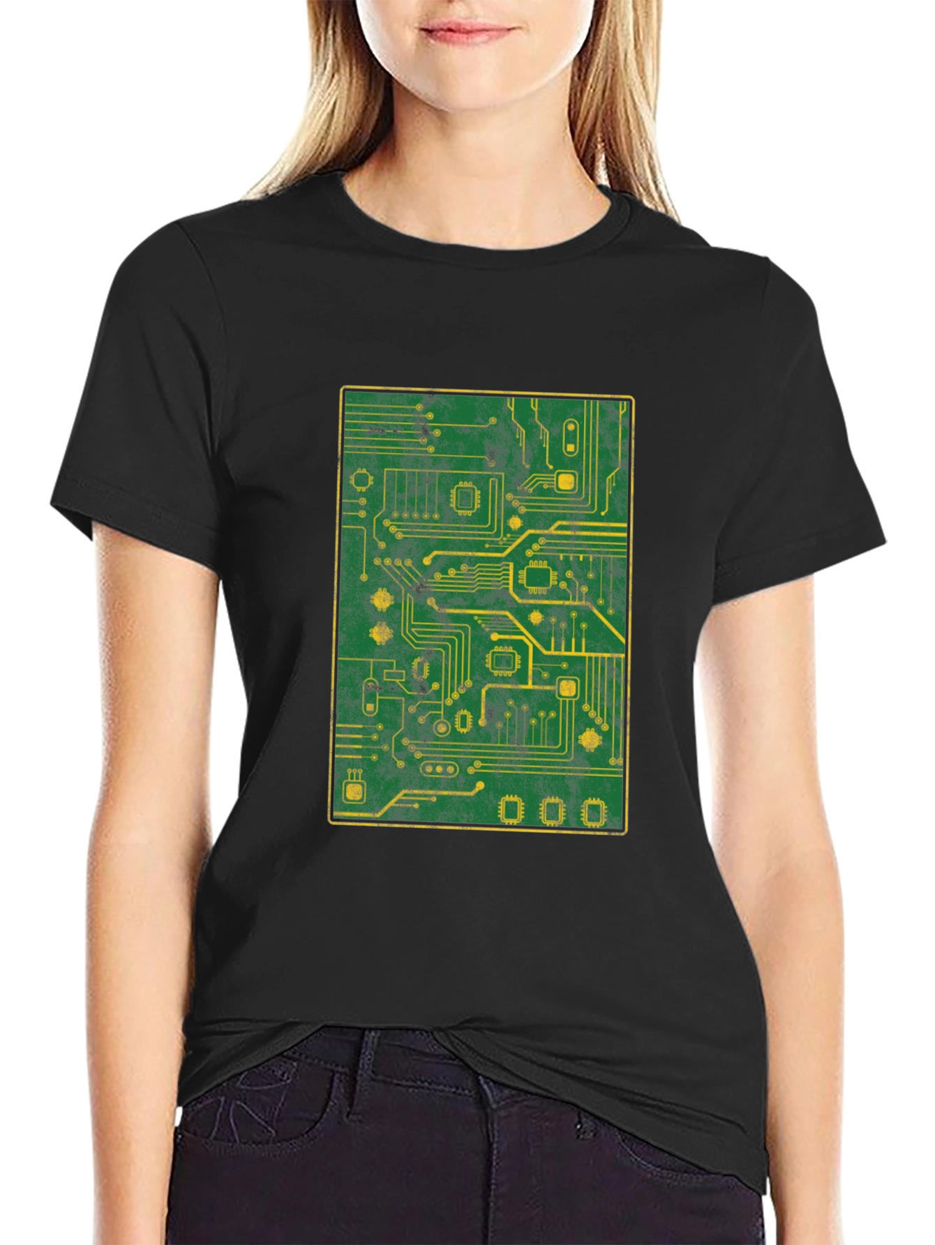 Circuit Board Graphic T-Shirt - Tech Geek Style