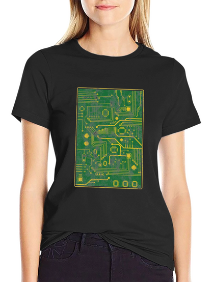 Circuit Board Graphic T-Shirt - Tech Geek Style