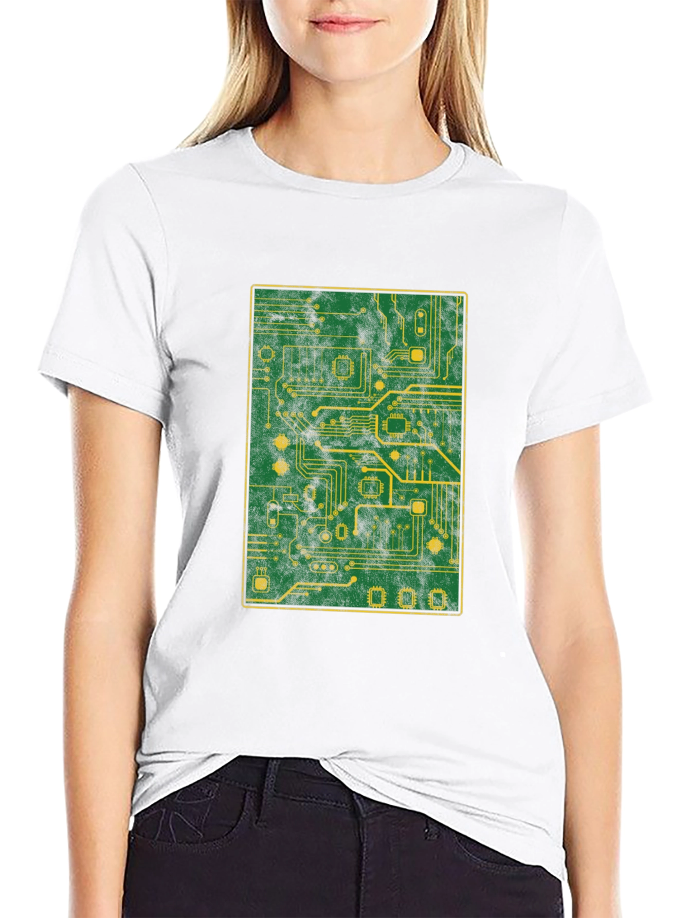 Circuit Board Graphic T-Shirt - Tech Geek Style