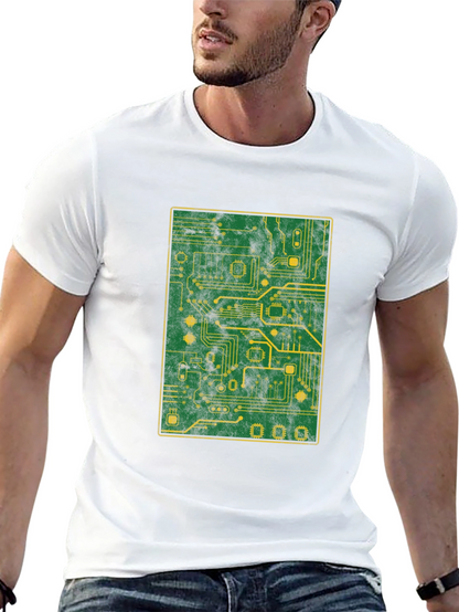 Circuit Board Graphic T-Shirt - Tech Geek Style