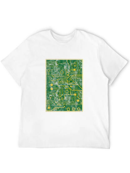 Circuit Board Graphic T-Shirt - Tech Geek Style