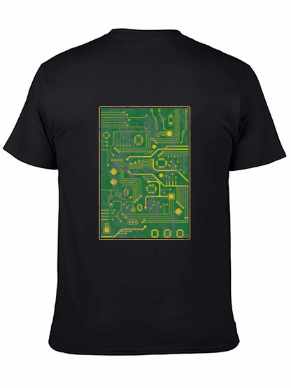 Circuit Board Graphic T-Shirt - Tech Geek Style