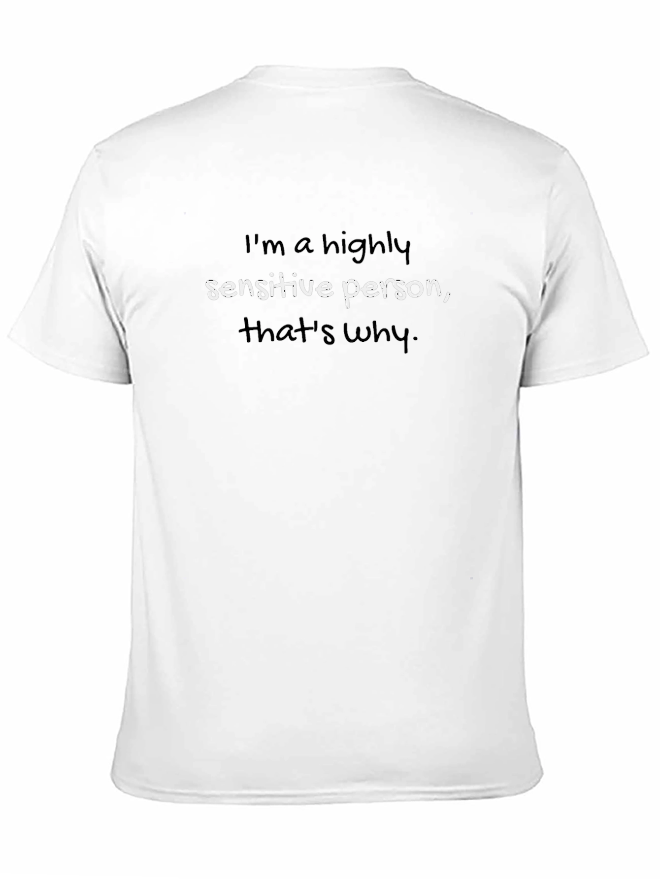 Sensitive Person Black Cotton Graphic Tee