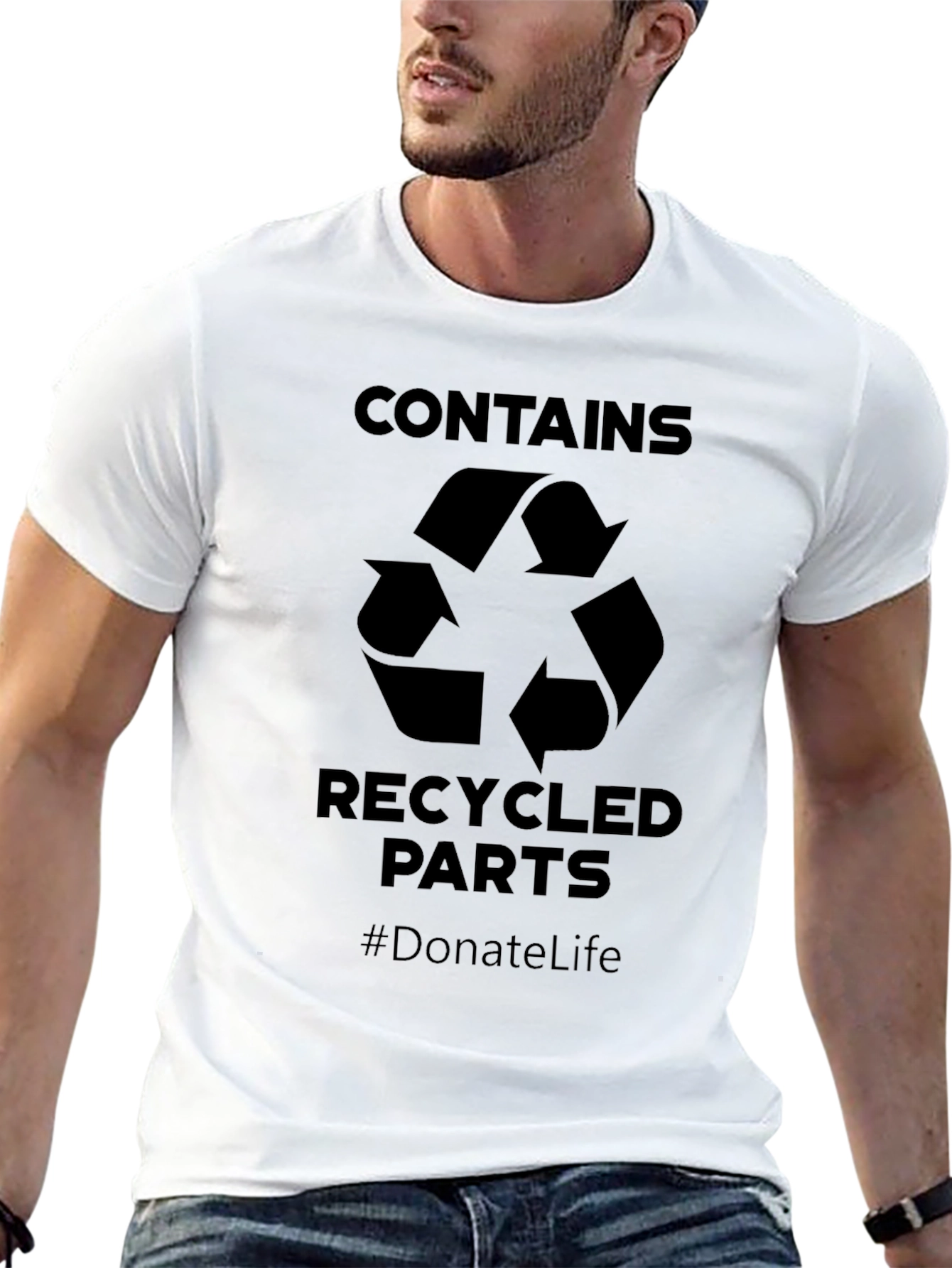 Contains Recycled Parts T-Shirt - Donate Life