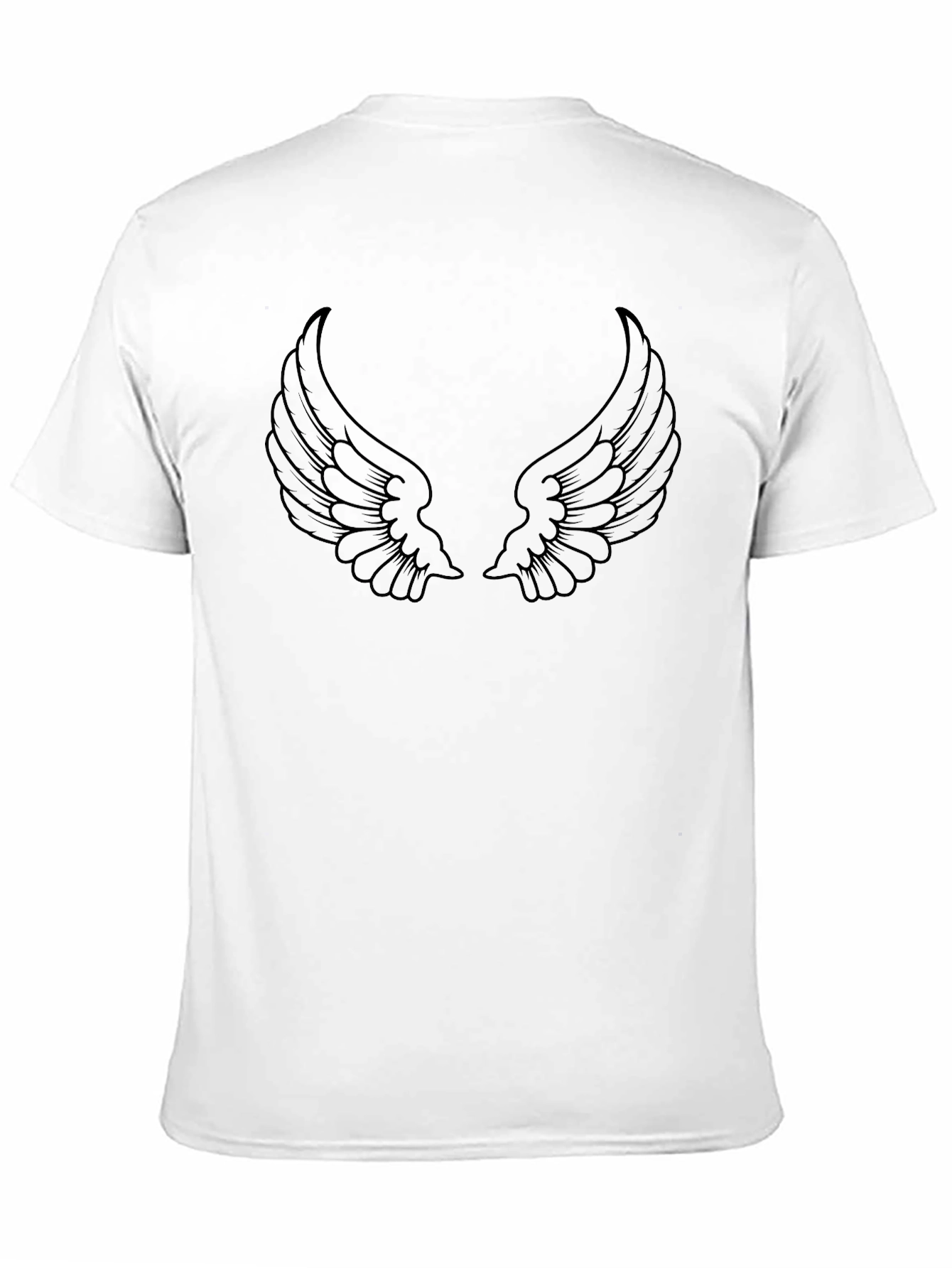 Wings Graphic Print Black T-Shirt
