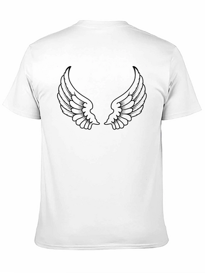 Wings Graphic Print Black T-Shirt