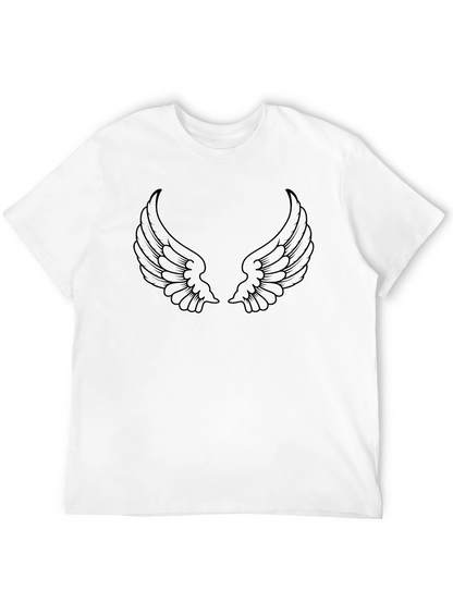 Wings Graphic Print Black T-Shirt