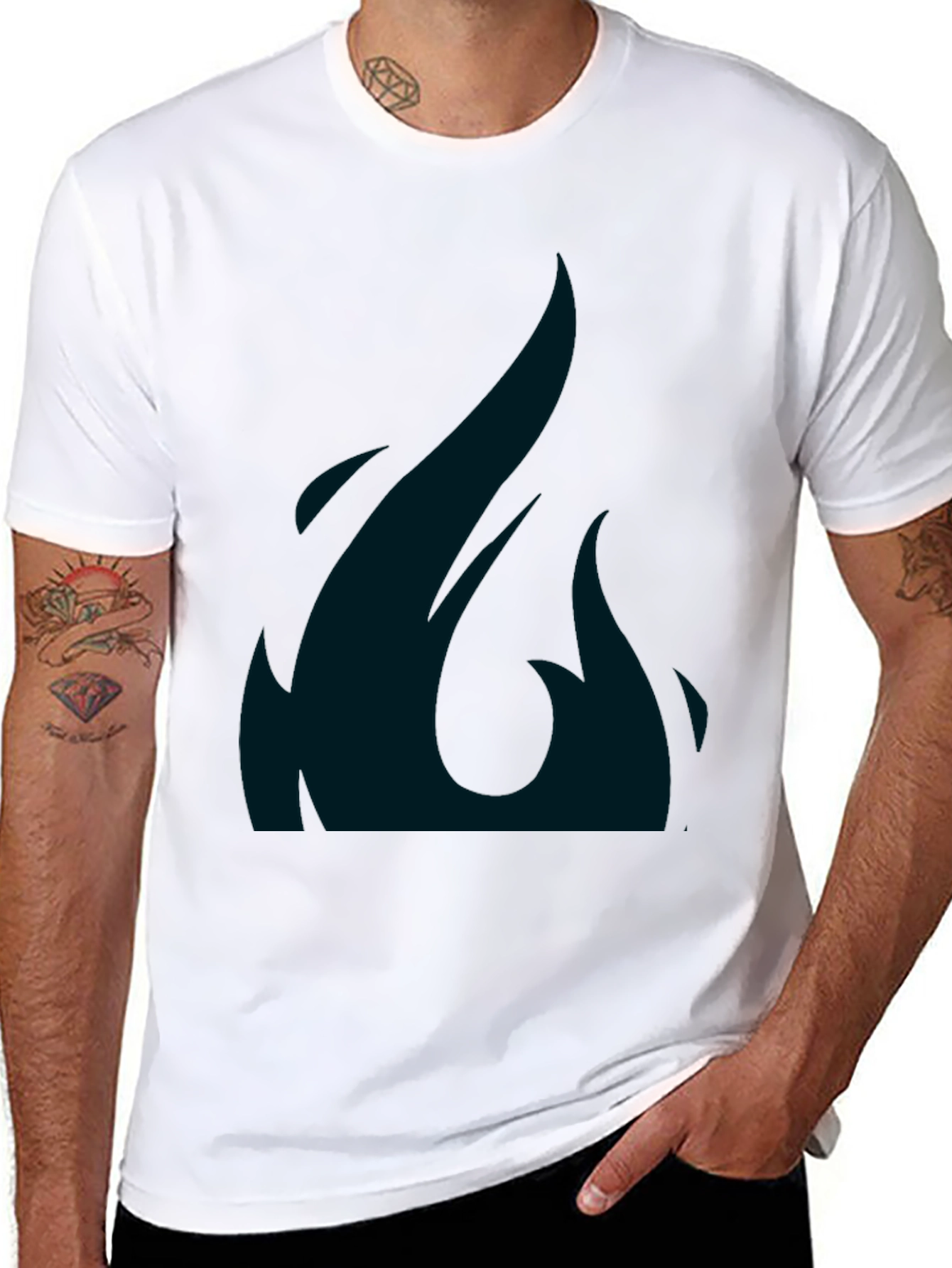Mens Black T-Shirt with Graphic