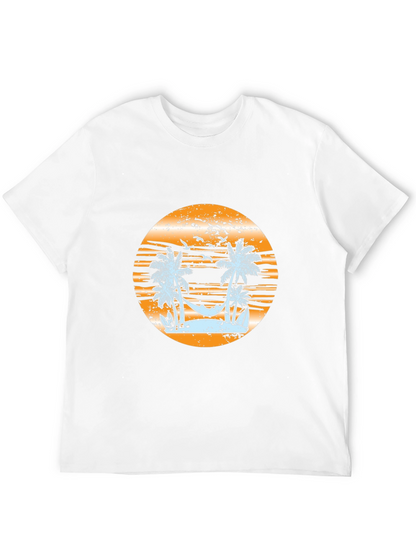 Tropical Beach Graphic Tee - Relaxed Vibe