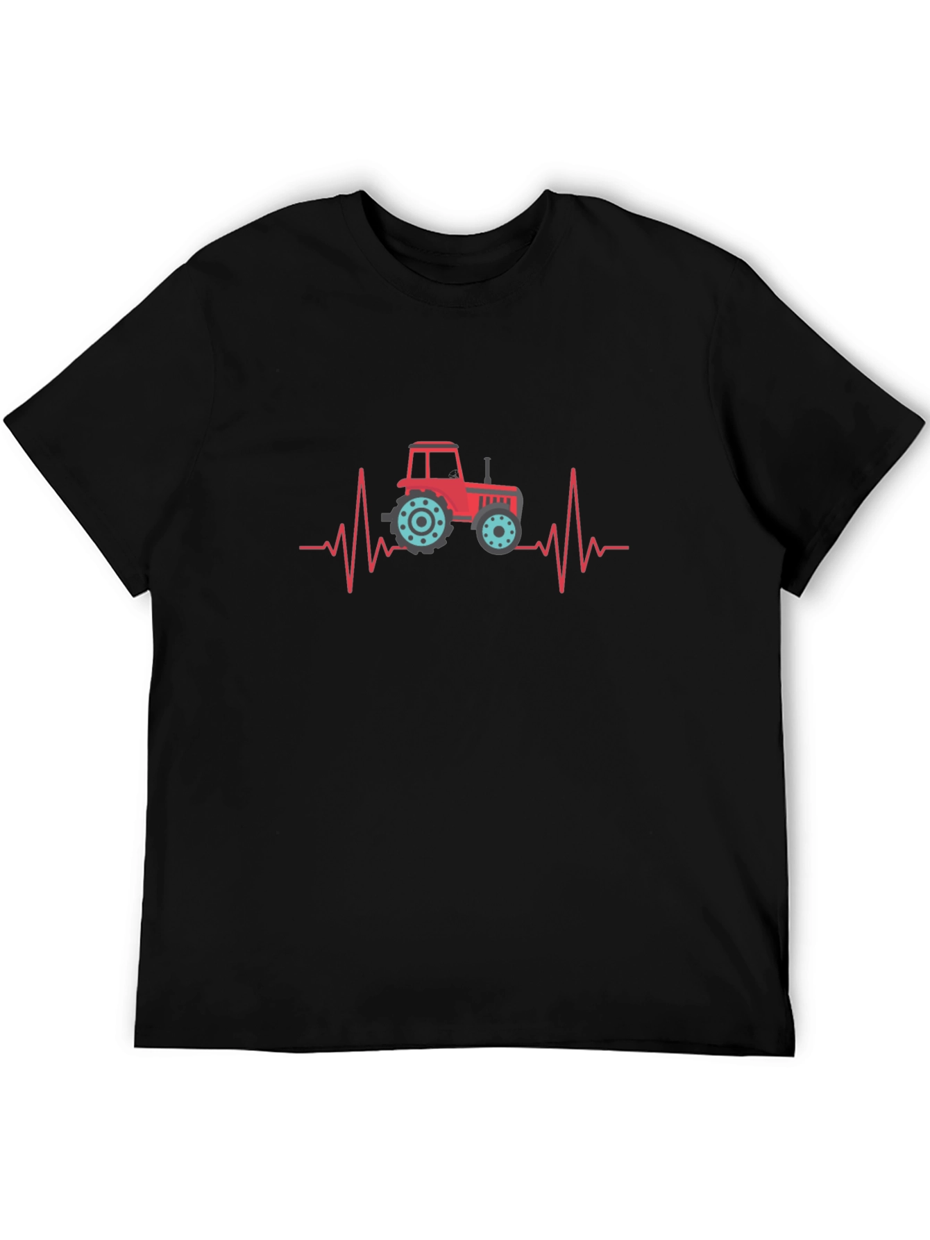 Tractor Heartbeat Graphic Tee - Black