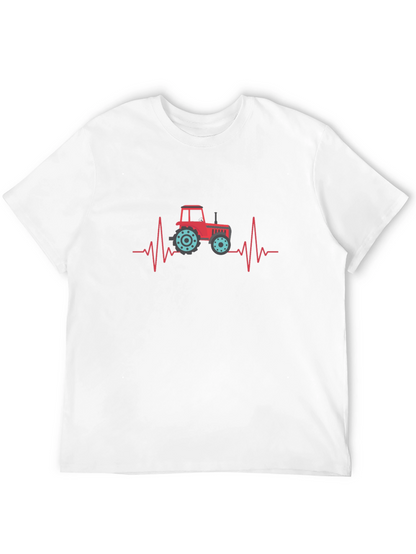 Tractor Heartbeat Graphic Tee - Black