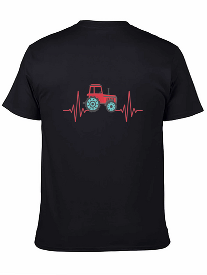 Tractor Heartbeat Graphic Tee - Black