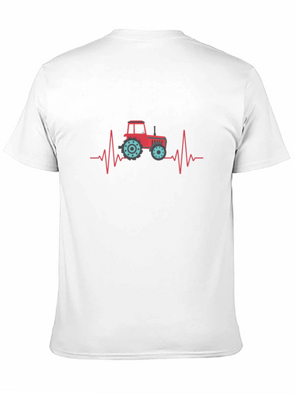 Tractor Heartbeat Graphic Tee - Black