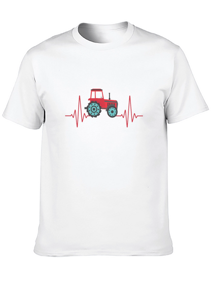 Tractor Heartbeat Graphic Tee - Black