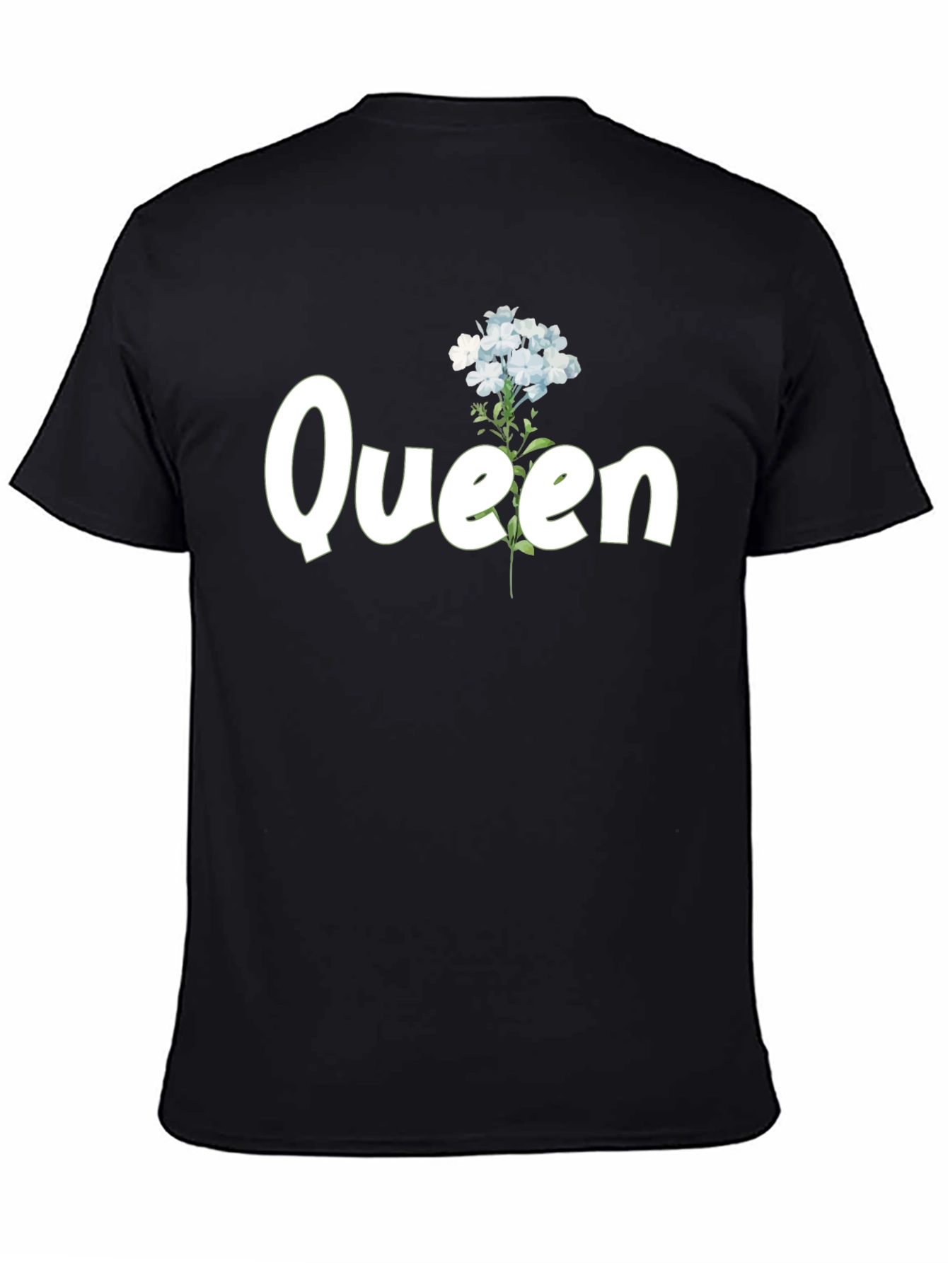 Floral Queen Black T-Shirt