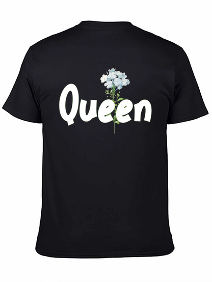 Floral Queen Black T-Shirt