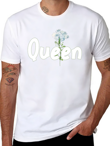 Floral Queen Black T-Shirt