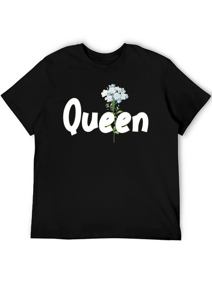 Floral Queen Black T-Shirt