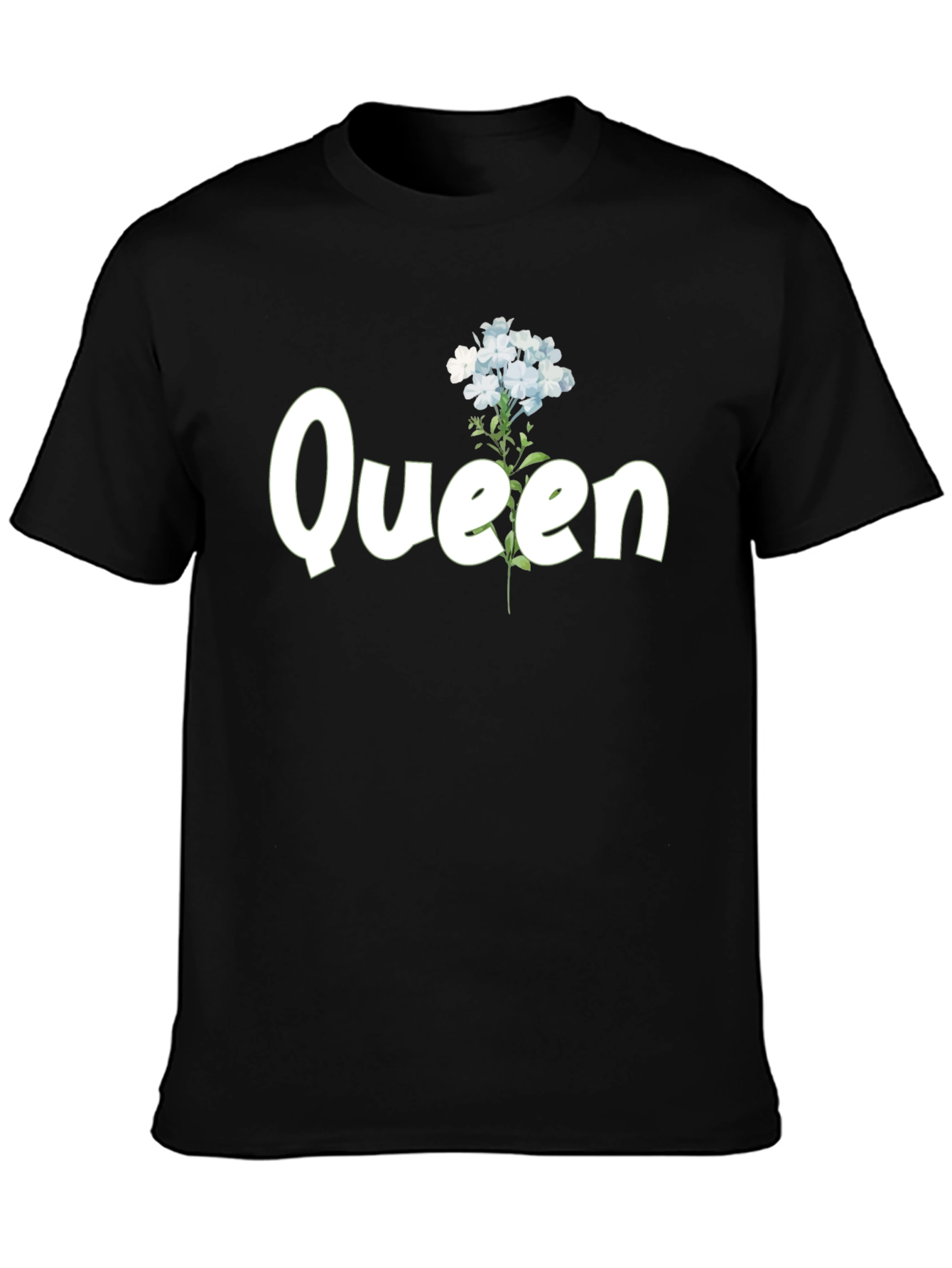 Floral Queen Black T-Shirt