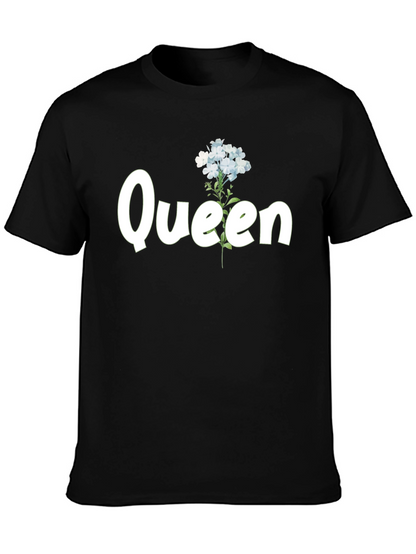 Floral Queen Black T-Shirt