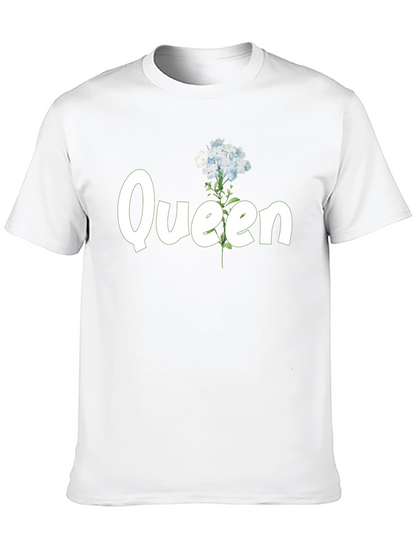 Floral Queen Black T-Shirt
