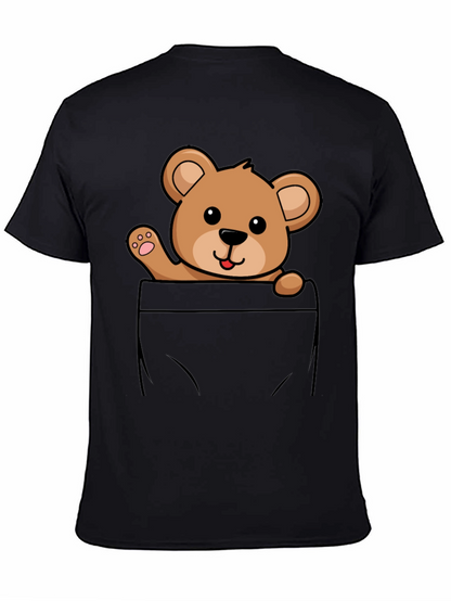Cute Teddy Bear Pocket T-Shirt