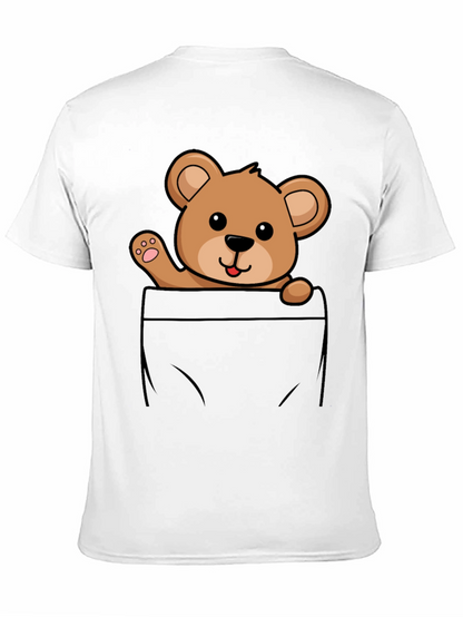 Cute Teddy Bear Pocket T-Shirt