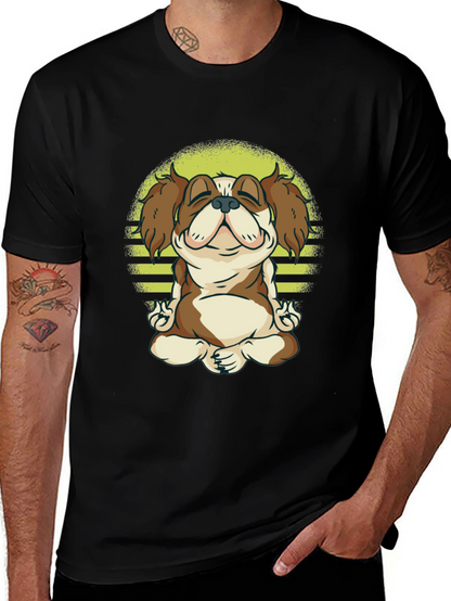 Meditating Dog T-Shirt - Zen Canine Tee