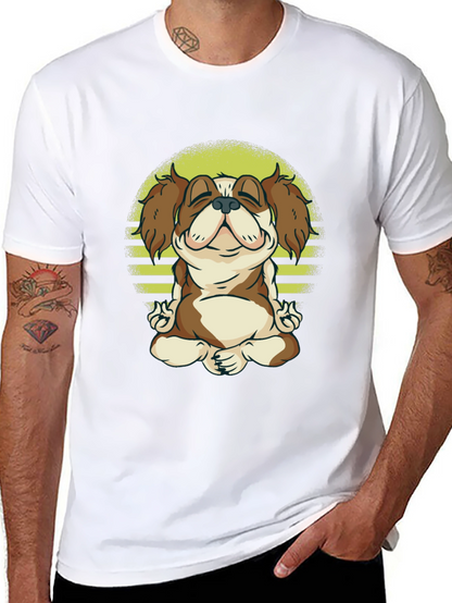 Meditating Dog T-Shirt - Zen Canine Tee