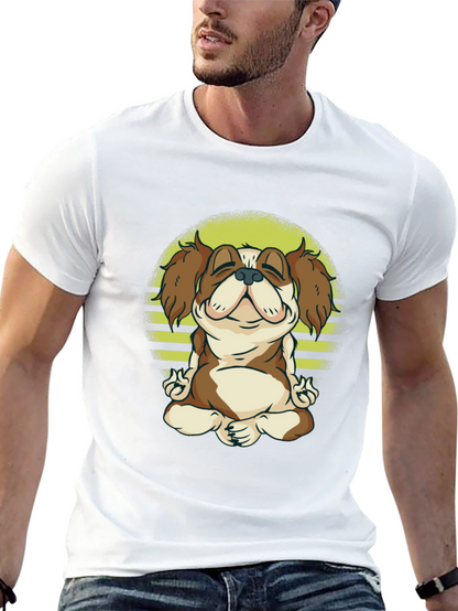 Meditating Dog T-Shirt - Zen Canine Tee