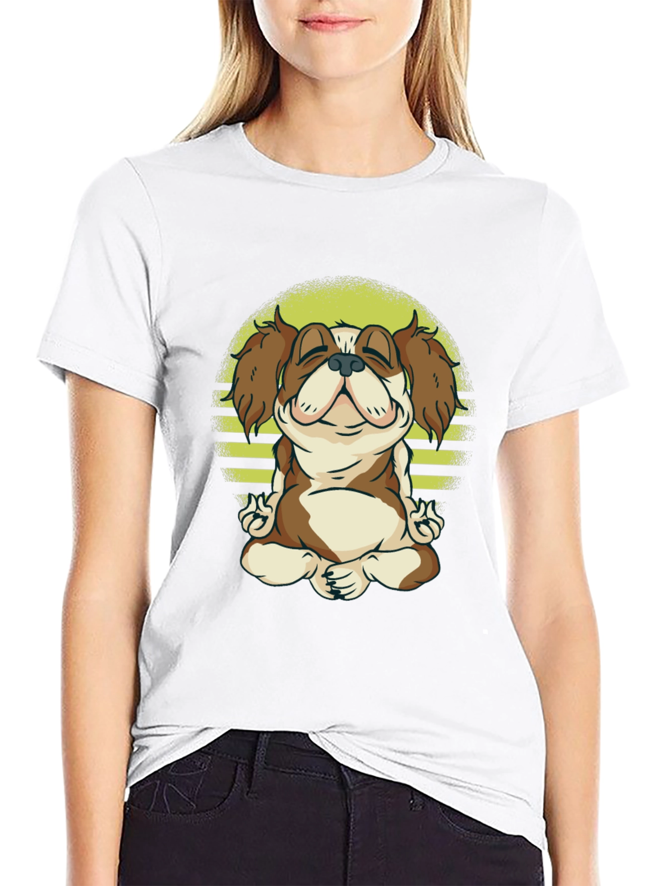 Meditating Dog T-Shirt - Zen Canine Tee