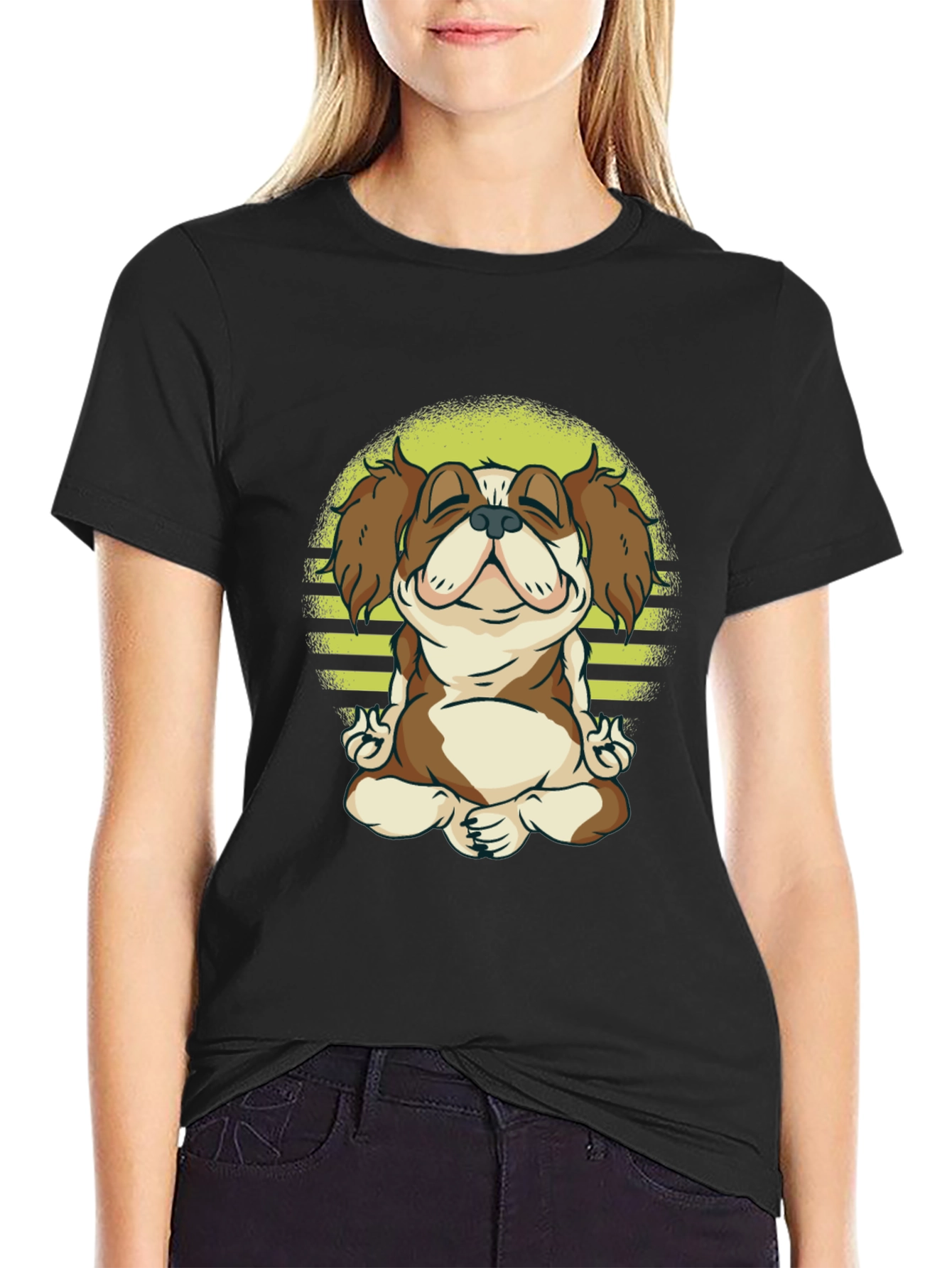 Meditating Dog T-Shirt - Zen Canine Tee