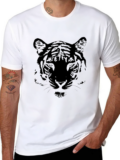 Black Tiger Graphic Tee - Stylish Animal Print Shirt