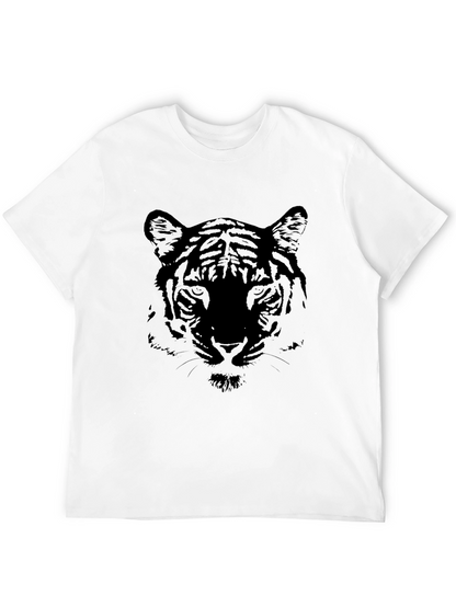 Black Tiger Graphic Tee - Stylish Animal Print Shirt