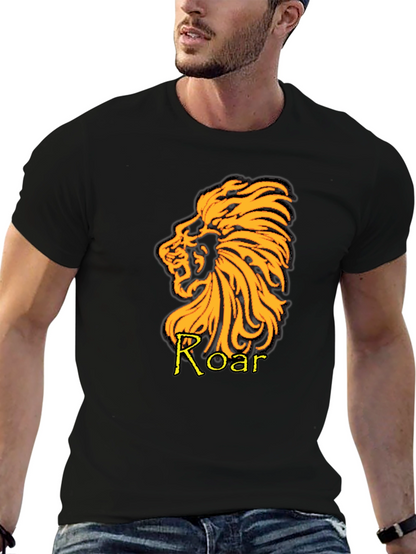 Lion Roar Graphic T-Shirt - Black