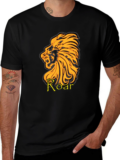 Lion Roar Graphic T-Shirt - Black