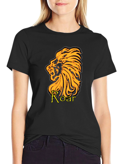 Lion Roar Graphic T-Shirt - Black