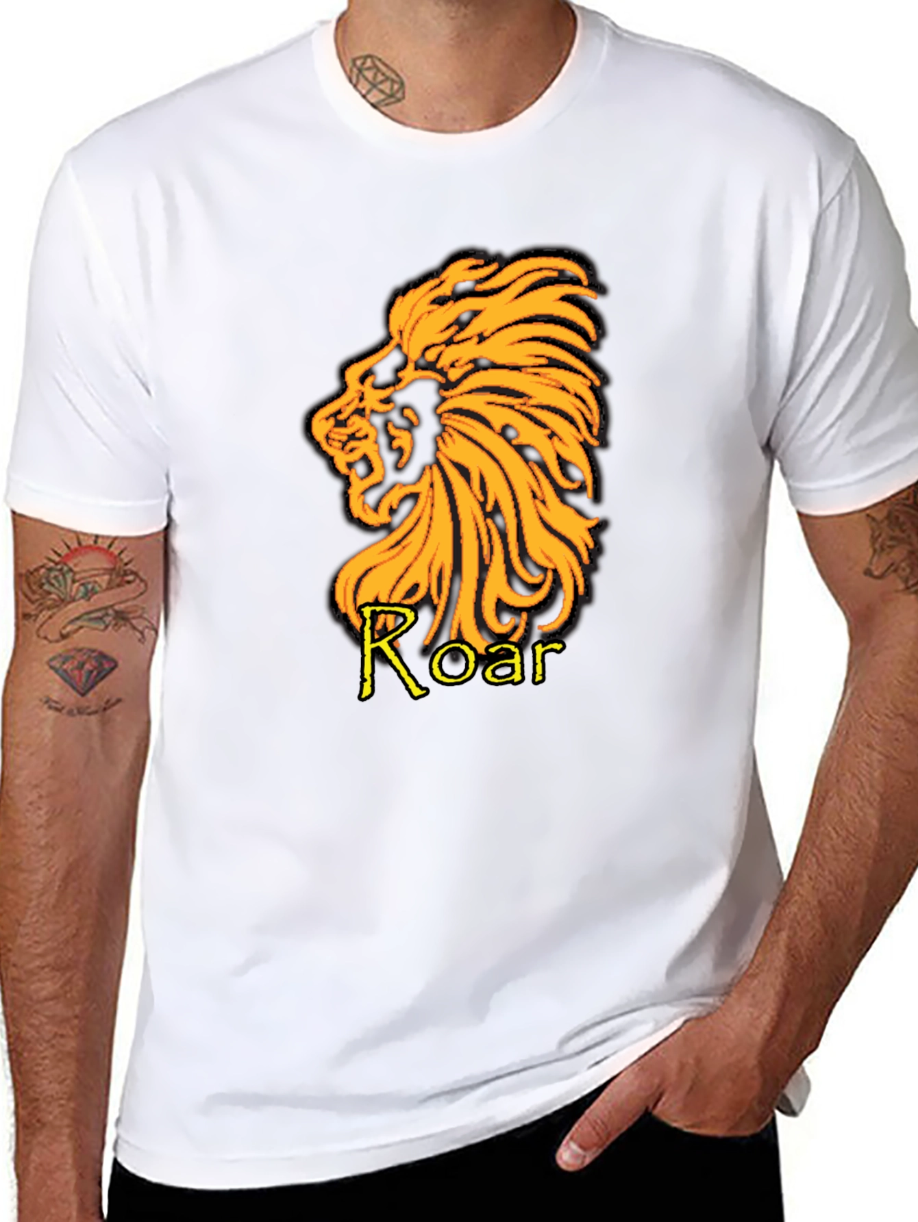 Lion Roar Graphic T-Shirt - Black