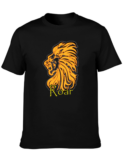 Lion Roar Graphic T-Shirt - Black