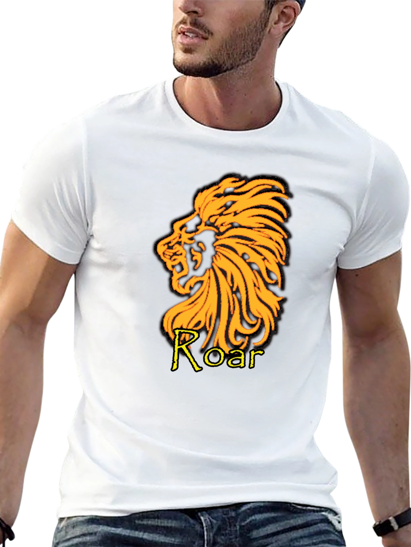 Lion Roar Graphic T-Shirt - Black
