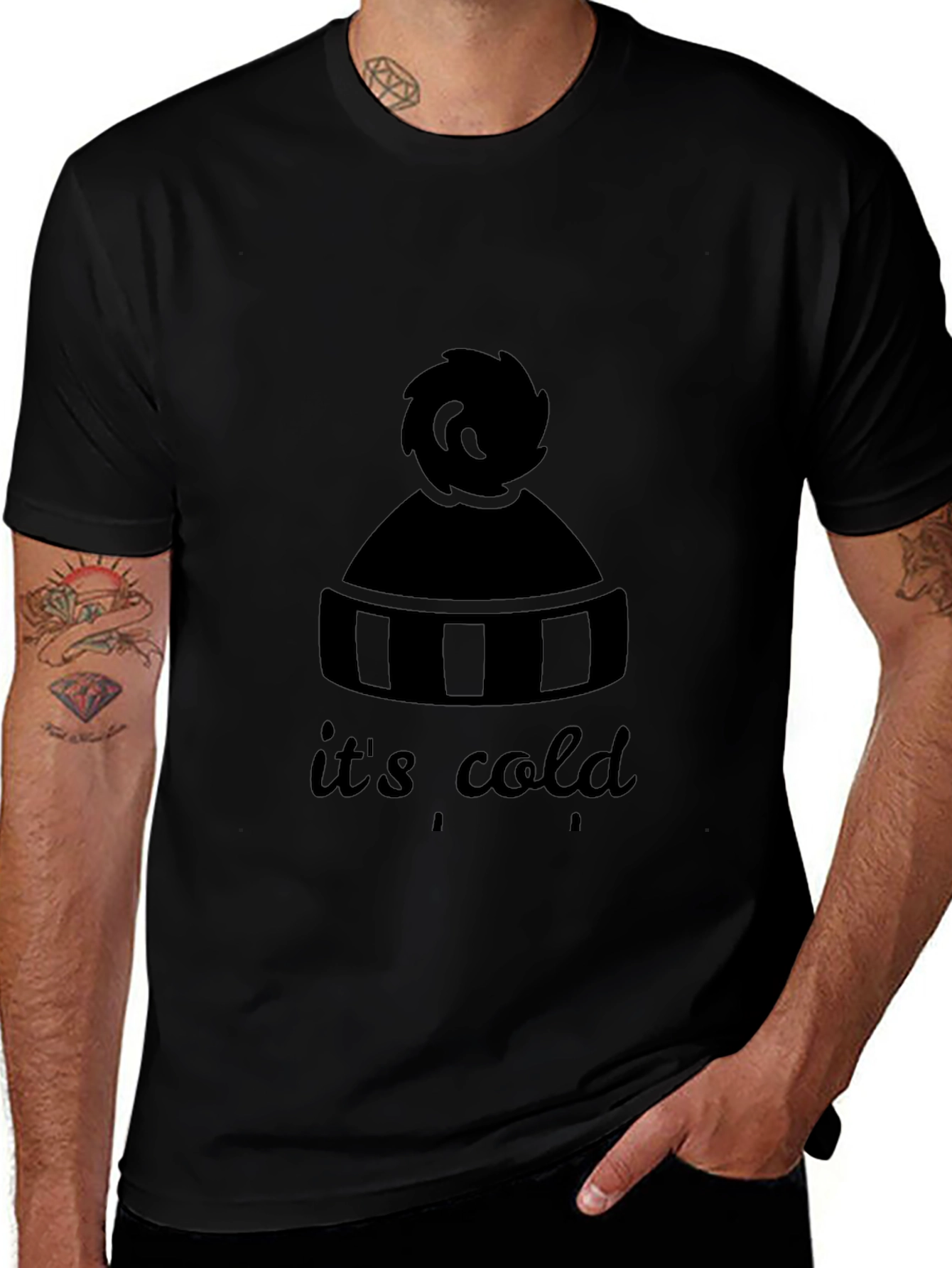 Its Cold T-Shirt - Winter Hat Design